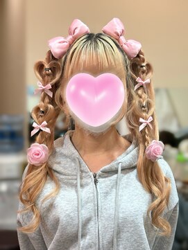 美容室 アーサ(A-Sa) ハートアレンジ_ツインテール_美容室A-Sa