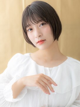 グレーブラウンくすみカラー前下がりショートボブX大宮20代30代