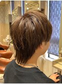 明るめブラウンレイヤーショート超音波TR