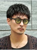 横浜/ルーズパーマ/ショートセンターパート30代
