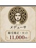 一般的な縮毛矯正cut込 保護トリートメント無しダメージ有り 税込11,000円