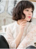*mod's越谷*カジュアル＆フェミニン…くせ毛風大人ボブｃ