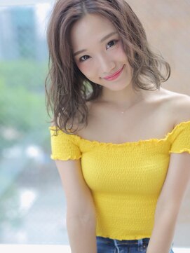 アグヘアースウィート 名駅店(Agu hair sweet) くせ毛風大きめニュアンスカール