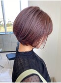 ツヤ×抜け感UPショートボブ