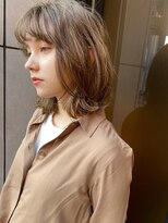 リノショアーズ ショウナン 辻堂店(RinoShores SHONAN)&nbsp;大人美人艶感外ハネくせ毛風カールこなれミディブラウン