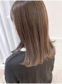 切りっぱなしミディアム★オリーブベージュ