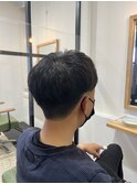 ツーブロ×アップバング