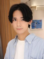 ネイビー(NAVY)&nbsp;大人センターパート カルマパーマ 好印象