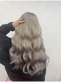 ホワイトベージュロング_ヘルシースタイルふんわりカール_KO25