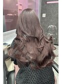 ピンクブラウン×人毛100%エクステ【韓国ヘア 大阪 梅田】