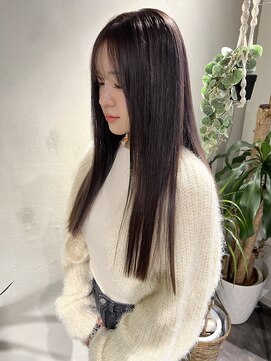 リシェスバイエンヴィー 西宮北口(Riches by ENVY) ツヤツヤ ムラサキ グレーベージュ 髪質改善
