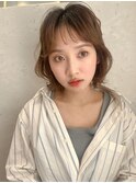 透明感カラーレイヤーヘア外ハネミディアム【中居】