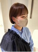 前髪似合わせ/割れない前髪カット/耳かけボブ
