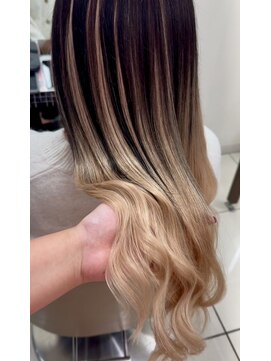 スタイル 横浜(STYLE) グラデーションエクステンション/ブロンド長さだし/エクステ