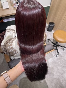 テラスヘア 新潟駅南(TERRACE hair) 【髪質改善艶カラー】ボルドーピンク