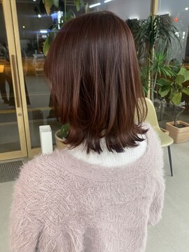 ミリ 奈良店(mm) レイヤーカット/近鉄奈良/ピンクブラウン/暖色カラー/奈良
