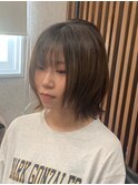 大人／レイヤーボブ／切りっぱなし／軽めボブ