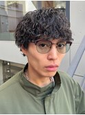 渋谷スパイキーショートアップバンクフェザーショートパーマ