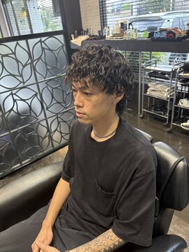 ヒロザバーバー(HIRO THE BARBER) MIXパーマスタイル　宇部市/理容室/理容院/メンズカット