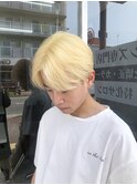 センターパート×金髪
