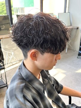 エルマーク 梅田(L-MARK) ツイストスパイラル/スパイラルパーマ/メンズ/マッシュ/眉毛