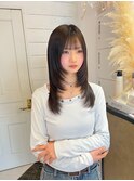 レイヤーカット/ロングレイヤー/顔周りカット/前髪カット