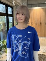 オムズポカ 栄矢場町店(OM's poka)&nbsp;ホワイトベージュ×レイヤーボブ
