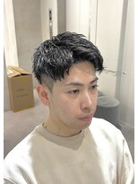 ボンドストーリーホワイト(BondStory White)&nbsp;【MEN'S大人垢抜け】ピンパーマ×アップバングショート