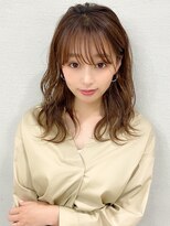 アフロート エル 錦糸町(AFLOAT L) LallYou 錦糸町 ココアブラウン抜け感ヘアひし形シルエット