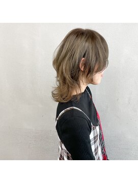 タグ(#tag) #ミディアムマッシュウルフ×カーキカラー