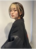 フェイスフレーミング/インナーカラー/ボブ/切りっぱなし