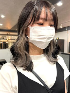 ムク 横浜店(muku) ミルクティーベージュダブルカラーインナーカラーケアブリーチ