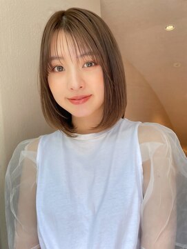 トゥルーズ 梅田店(TLUUS) TLUUS前髪パーマグレーベージュレイヤーロングアッシュカラー