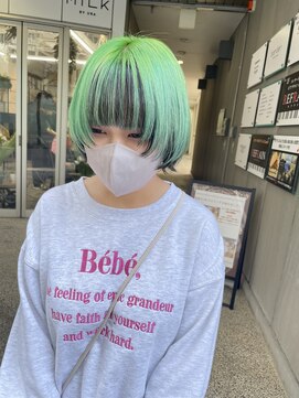 ロンドシェリ 仙台(Lond Cheri) ケアブリーチ デザインカラー ダブルカラー ハイトーンウルフ