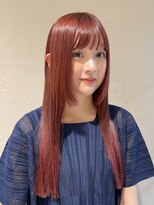 ルル 表参道(lulu.)&nbsp;暖色カラー/暖色/オレンジ/ピンク/ボブ/重めカット