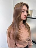 美髪ハイトーンカラー韓国風ハイレイヤースタイル【梅田】