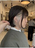 ボブ×インナーカラー