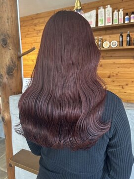 ビスクヘアデザイン(bisq hair design) ピンクブラウン　艶髪　髪質改善　韓国風　顔まわり　顔周り