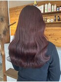 ピンクブラウン 艶髪 髪質改善 韓国風 顔まわり 顔周り