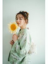 ヘアメイクアンドセットサロン リッコ(Hair make&set salon Ricco)&nbsp;大阪梅田のセットサロン花火大会におすすめのアップスタイル