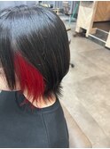 インナーカラー黒×赤【TELA HAIRユーカリが丘】