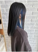 ブルーインナー/青髪/学割