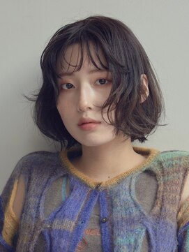 サラビューティーサイト 九大学研都市店(SARA Beauty Sight) くすみベージュ/切りっぱなしボブ/タッセルボブ/韓国ヘア