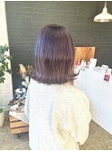 くびれボブ×ラベンダーグレージュカラー＊