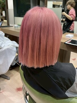 アウラ(AURA) 盛岡ケアブリーチカラーペールピンクベージュショコラブラウン◆