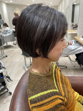 エアー 久留米(AIR) 【久留米】 暗めカラー/前髪カット/美シルエットボブ