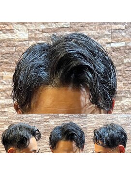 アールドボーテ 理容室(R de Beaute) 銀座 七三分け ウェーブパーマ