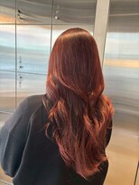 オーガニック リブ 川越(organic+live) 冬の大人可愛いチェリーレッド◎艶髪レイヤー20代30代