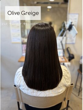 ティーズピーク(ty s peak) 【cut+color+treatment】ワンカラー ×  オリーブグレージュ