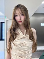 サンドレオ 新宿店(sand Leo)&nbsp;ミディアムレイヤーカット/髪質改善/韓国/前髪/新宿/ブリーチ